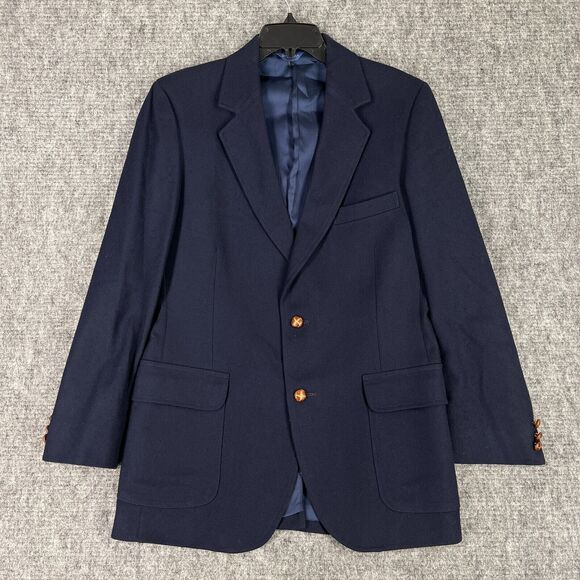 Pendleton Blazer Sportcoat Mens 42 Blue Long Wool Vintage 80s USA‎ Formal - Picture 1 of 15